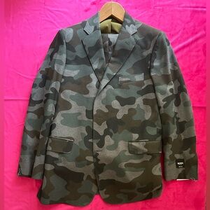 Men's Camouflage Blazer - Olive Green Camo